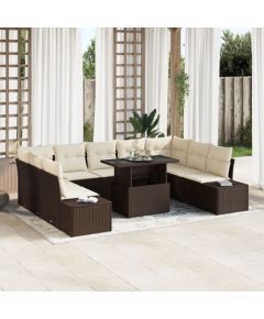 vidaXL Zestaw sofy ogrodowej 10-elementowy zestaw Kremowy Dārza mēbeļu komplekti