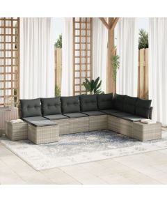 Zestaw sof ogrodowych vidaXL 8-elementowy Jasnoszary Dārza mēbeļu komplekti