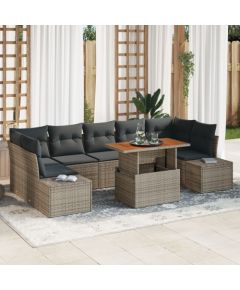 Zestaw sof ogrodowych vidaXL 8 elementów Brązowy, Szary Dārza mēbeļu komplekti