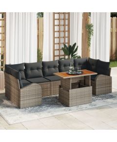 Zestaw Sofy Ogrodowej vidaXL 8-elementów Szary, Brązowy Dārza mēbeļu komplekti