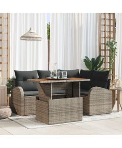 Zestaw sofy ogrodowej vidaXL Zestaw 5-częściowy Szary Dārza mēbeļu komplekti