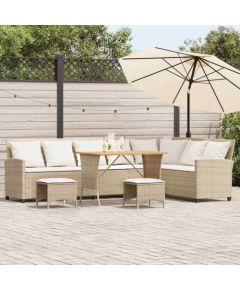 vidaXL 4-częściowy zestaw ogrodowy z poduszkami w kształcie litery L Dārza mēbeļu komplekti