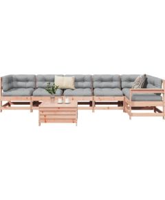 vidaXL 7-częściowy zestaw wypoczynkowy do ogrodu, lite drewno daglezjowe Dārza mēbeļu komplekti