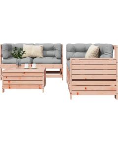 vidaXL 5-częściowy zestaw wypoczynkowy do ogrodu, lite drewno daglezjowe Dārza mēbeļu komplekti