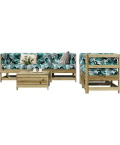 vidaXL 6-cz. zestaw wypoczynkowy do ogrodu, impregnowana sosna Dārza mēbeļu komplekti