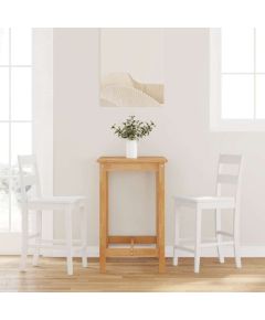 vidaXL Hokery barowe 2 szt. Białe lite drewno gumowe Virtuves krēsli