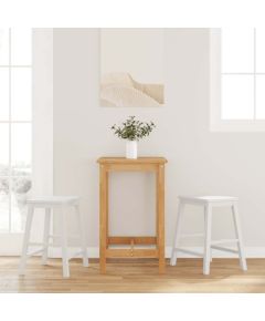 vidaXL Krzesła barowe 2 szt. Białe lite drewno gumowe Кухонные стулья