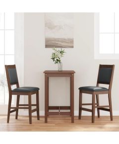 vidaXL Hokery barowe z poduszkami 2 szt. Brązowe lite drewno gumowe Virtuves krēsli