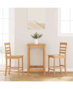 vidaXL Hokery barowe 2 szt. Naturalne drewno lite guma Кухонные стулья