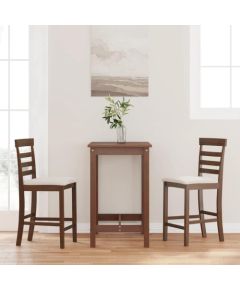 vidaXL Hokery barowe z poduszkami 2 szt. Brązowe lite drewno gumowe Virtuves krēsli