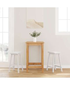 vidaXL Hokery barowe 2 szt. Białe lite drewno gumowe Кухонные стулья