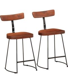 vidaXL Hokery barowe 2 szt. 49x43x79 cm Drewno lite Mango Virtuves krēsli