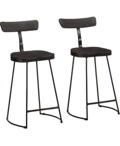 vidaXL Hokery barowe 2 szt. Czarny 49x43x88 cm Drewno lite Mango Кухонные стулья