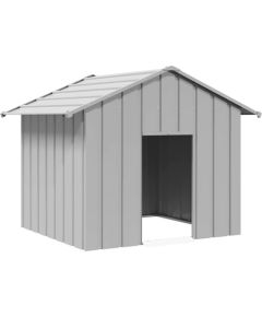 vidaXL Buda dla psa z dachem, 131x101x102 cm, stal galwanizowana Guļvieta mājdzīvniekiem