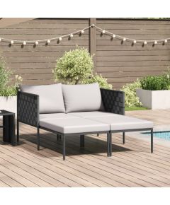 vidaXL Leżak Jasnoszary Metal 115 x 153 x 69,5 cm Składany Шезлонги и пляжные стулья