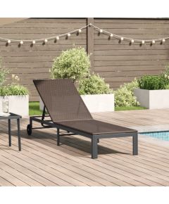 vidaXL Leżaki Brązowy Rattan 200 x 54 x 27,5 cm Regulowane podłokietniki Шезлонги и пляжные стулья