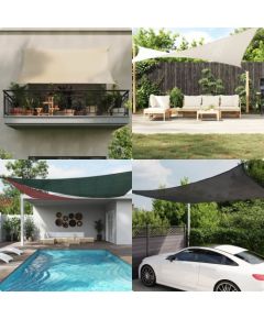 Vidaxl Żagiel przeciwsłoneczny, 160 g/m, jasnoszary, 7x7 m, HDPE Jaunumi -Dārzam