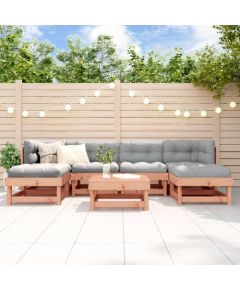 VidaXL 7-cz. zestaw mebli ogrodowych, lite drewno daglezjowe Dārza mēbeļu komplekti