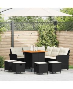 vidaXL 6-częściowy zestaw ogrodowy z poduszkami w kształcie litery L Dārza mēbeļu komplekti