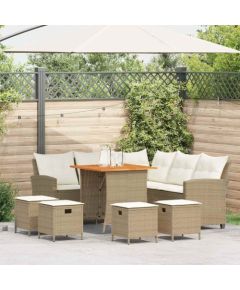 vidaXL 6-częściowy zestaw ogrodowy z poduszkami w kształcie litery L Dārza mēbeļu komplekti