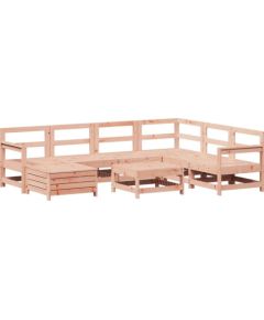 Vidaxl 8-cz. zestaw wypoczynkowy do ogrodu, lite drewno daglezjowe Dārza mēbeļu komplekti