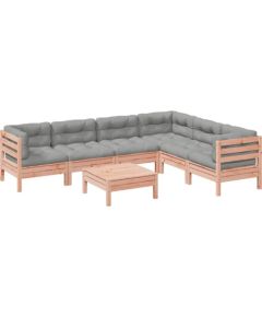 Vidaxl 7-cz. zestaw wypoczynkowy do ogrodu, z poduszkami, daglezja Dārza mēbeļu komplekti