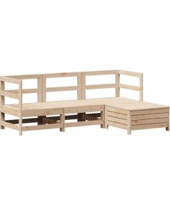 Vidaxl 4-cz. zestaw wypoczynkowy do ogrodu, lite drewno sosnowe Dārza mēbeļu komplekti