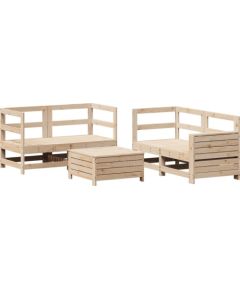 Vidaxl 5-cz. zestaw mebli do ogrodu, lite drewno sosnowe Dārza mēbeļu komplekti