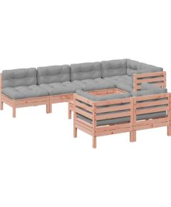 Vidaxl 8-cz. zestaw wypoczynkowy do ogrodu, z poduszkami, daglezja Dārza mēbeļu komplekti