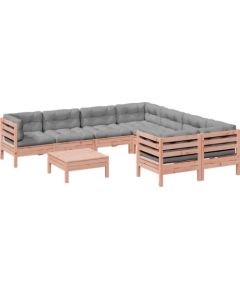 Vidaxl 9-cz. zestaw wypoczynkowy do ogrodu, z poduszkami, daglezja Dārza mēbeļu komplekti