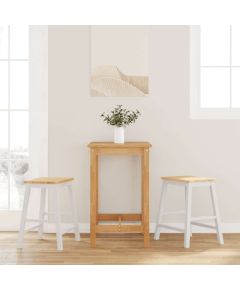 vidaXL Krzesła barowe 2 szt. Białe lite drewno gumowe Кухонные стулья