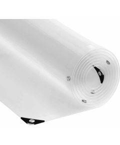 vidaXL Przezroczysta plandeka z oczkami 1x8 m PVC Jaunumi -Dārzam