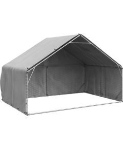 vidaXL Zewnętrzna buda dla psa z pokrowcem 3x2x1,9 m Stal ocynkowana Guļvieta mājdzīvniekiem