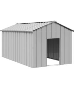 vidaXL Buda dla psa z dachem, 114x202x101 cm, stal galwanizowana Guļvieta mājdzīvniekiem