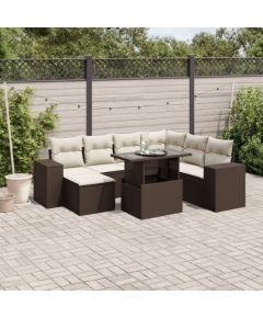 vidaXL vidaXL 8-cz. zestaw wypoczynkowy do ogrodu, z poduszkami, brązowy Dārza mēbeļu komplekti
