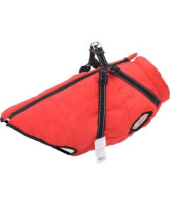 vidaXL vidaXL Płaszcz dla psa z szelkami, wodoodporny, czerwony, 3XL Citas preces