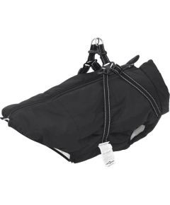 vidaXL vidaXL Płaszcz dla psa z szelkami, wodoodporny, czarny, 3XL Citas preces