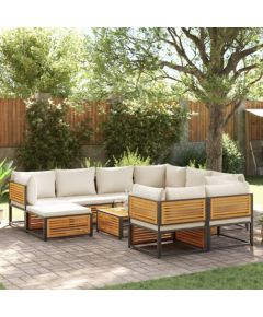 vidaXL vidaXL 10-cz. zestaw wypoczynkowy do ogrodu, z poduszkami, akacjowy Dārza mēbeļu komplekti