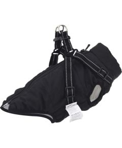 vidaXL Płaszcz dla psa z szelkami, wodoodporny, czarny, XL Citas preces