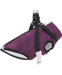 vidaXL Płaszcz dla psa z szelkami, wodoodporny, fioletowy, S Citas preces
