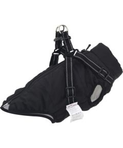 vidaXL vidaXL Płaszcz dla psa z szelkami, wodoodporny, czarny, S Citas preces