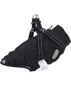 vidaXL vidaXL Płaszcz dla psa z szelkami, wodoodporny, czarny, M Citas preces