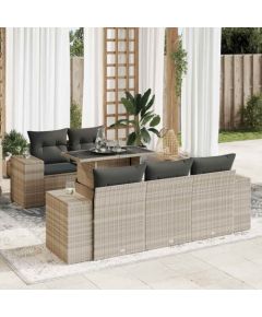 vidaXL vidaXL 6-cz. zestaw mebli ogrodowych, z poduszkami, jasnoszary Dārza mēbeļu komplekti