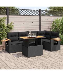 vidaXL vidaXL 5-cz. zestaw wypoczynkowy do ogrodu, poduszki polirattan akacja Dārza mēbeļu komplekti