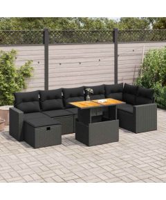 vidaXL vidaXL 5-cz. zestaw wypoczynkowy do ogrodu, poduszki polirattan akacja Dārza mēbeļu komplekti