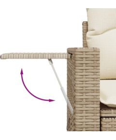 vidaXL vidaXL 7-cz. zestaw wypoczynkowy do ogrodu, z poduszkami, beżowy Dārza mēbeļu komplekti