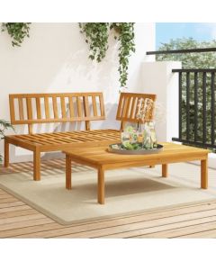 vidaXL Sofa ogrodowa i stolik z deseczek, lite drewno akacjowe Dārza mēbeļu komplekti