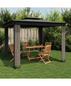 vidaXL Altana ogrodowa z podwójnym dachem, antracytowa, 2,94x2,94 m Jaunumi -Dārzam