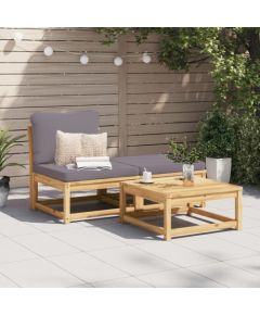 vidaXL vidaXL 3-cz. zestaw wypoczynkowy do ogrodu, poduszki, drewno akacjowe Dārza mēbeļu komplekti