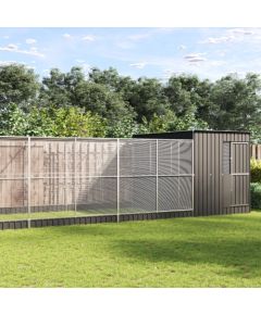 vidaXL vidaXL Woliera z przedłużeniem, srebrna, 704x303x216 cm, stalowa Putniem 